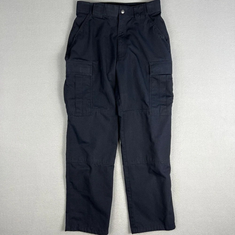 5.11 Tactical Relaxed Fit TDU Cargo Pants Mens Fit 30x31 Navy‎ Blue Rip Stop
